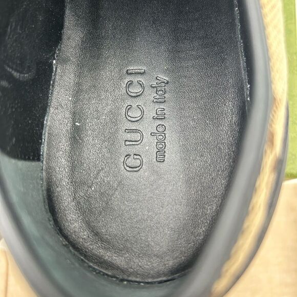 Men’s Gucci, maxi GG Supreme canvas loafers size 12 made in Italy - Picture 8 of 11